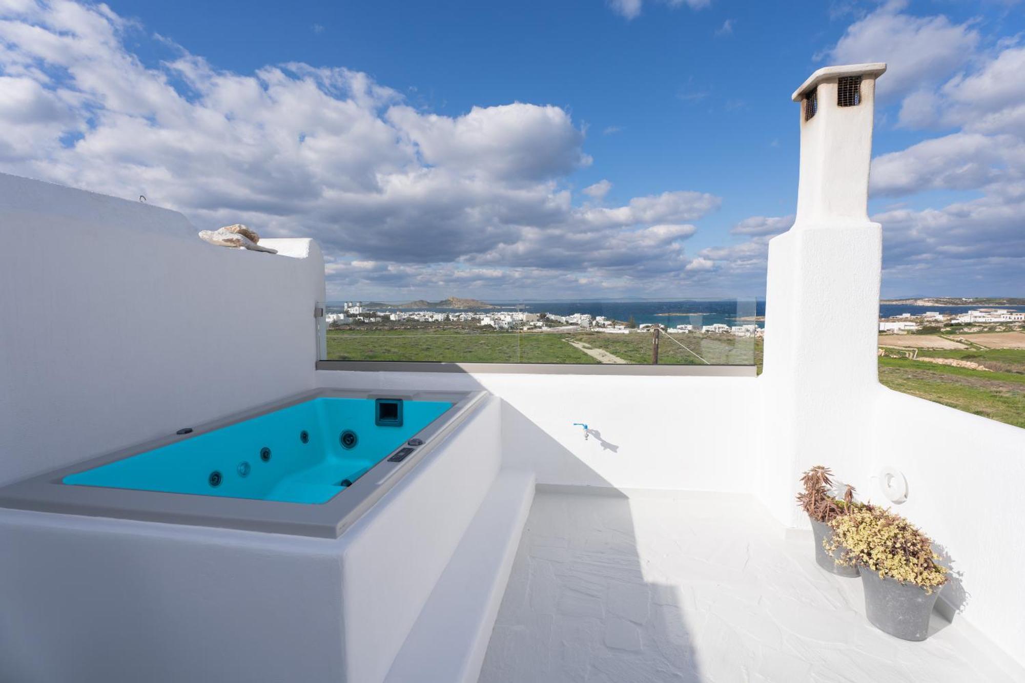 Pure White 1Bd House With Amazing Sea Views In Naousa Esterno foto